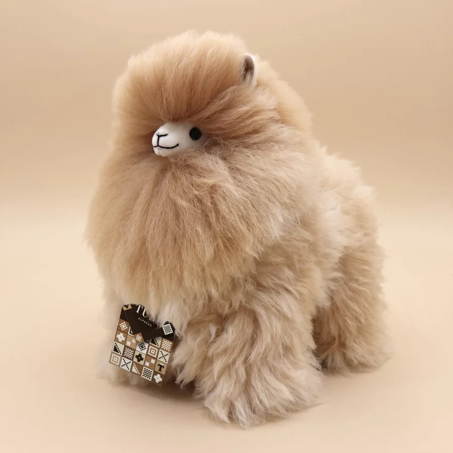 Long-haired alpaca stuffed animals, handmade in Peru