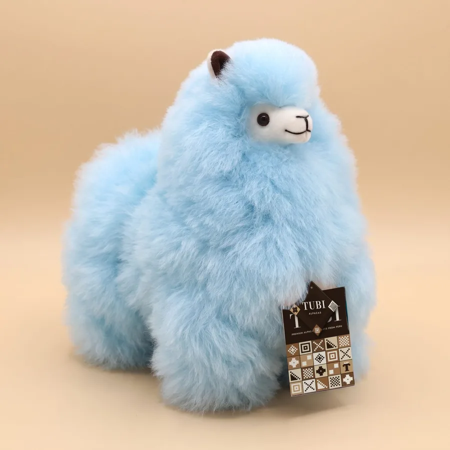 Rainbow in Baby Blue, alpaca fur