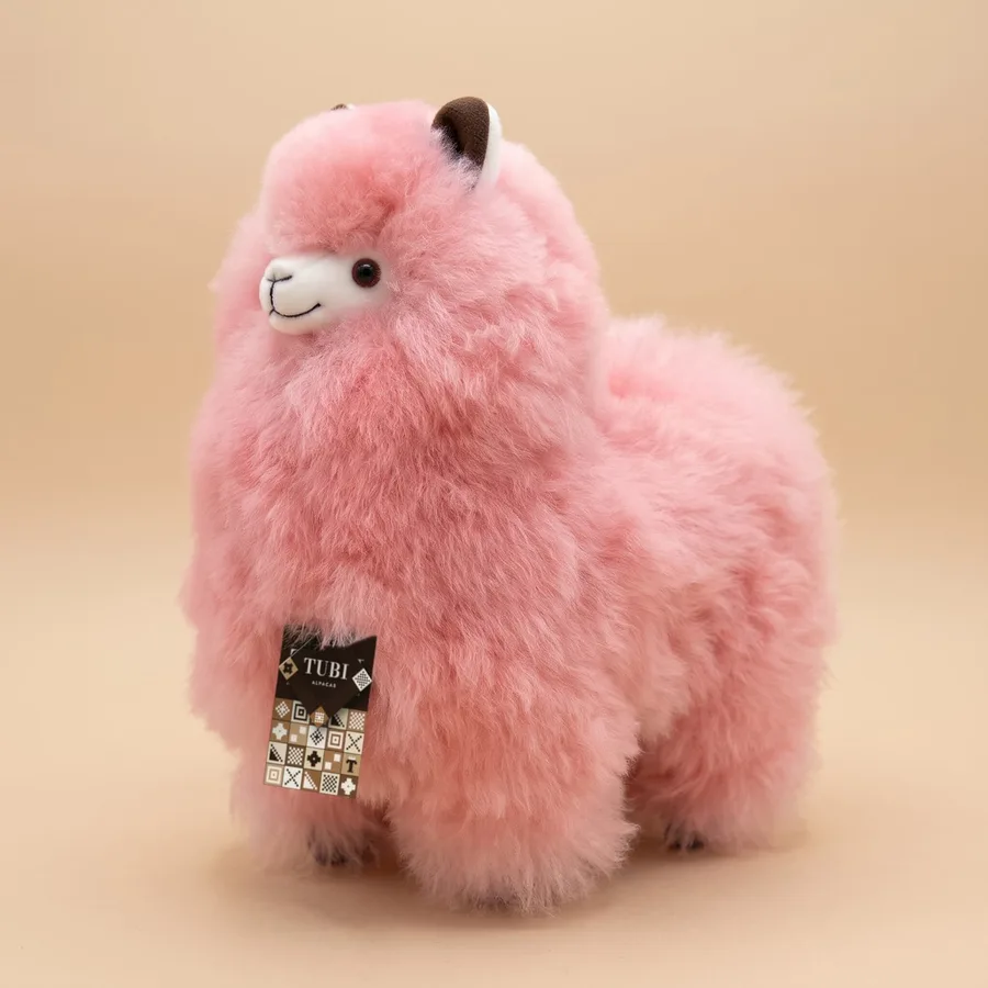 Rainbow in Cotton Candy, alpaca fur