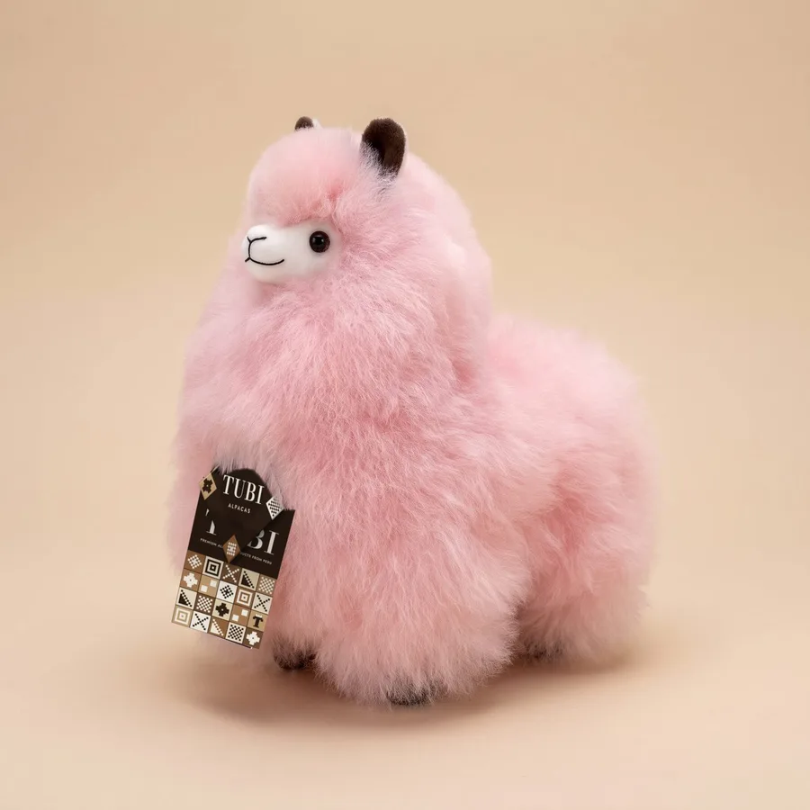 Rainbow alpaca stuffed animals, handmade in Peru