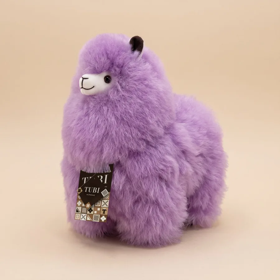 Rainbow in Violet, alpaca fur