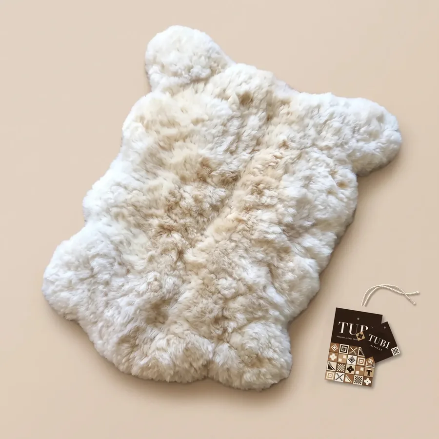 Alfombras de piel de alpaca en Blond, piel de alpaca