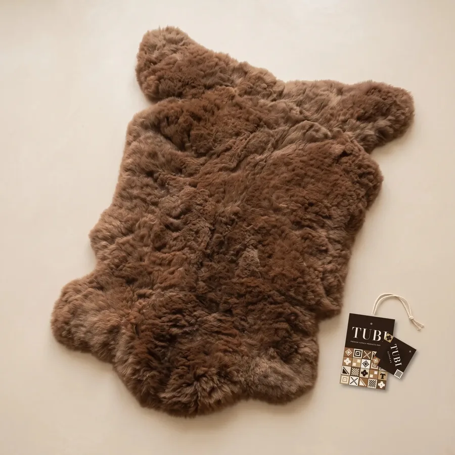 Alfombras de piel de alpaca en Walnut, piel de alpaca