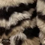 Primer plano de la piel de alpaca Zebra